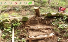 登山道に階段つくりました!